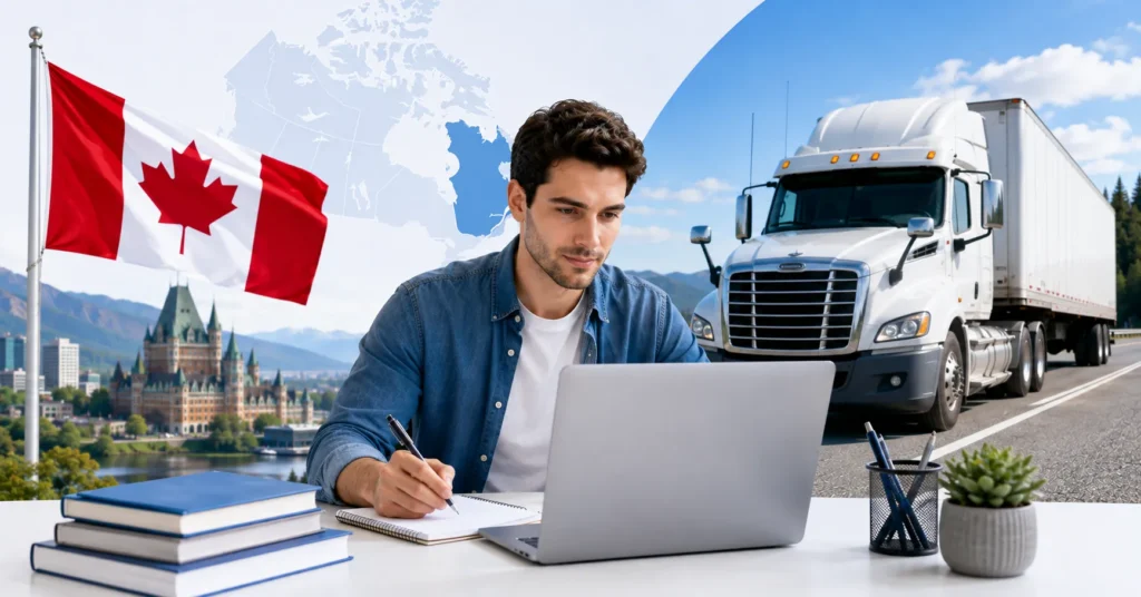 Easy-Quizzz Class 1 License Quebec Knowledge Test for Canada driving license test preparation and professional truck driver training.