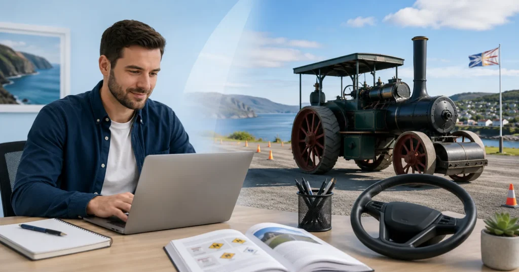Easy-Quizzz practice for Canada License: Driving License Test Class 8 Newfoundland and Labrador in the Driving License Test Newfoundland and Labrador category.