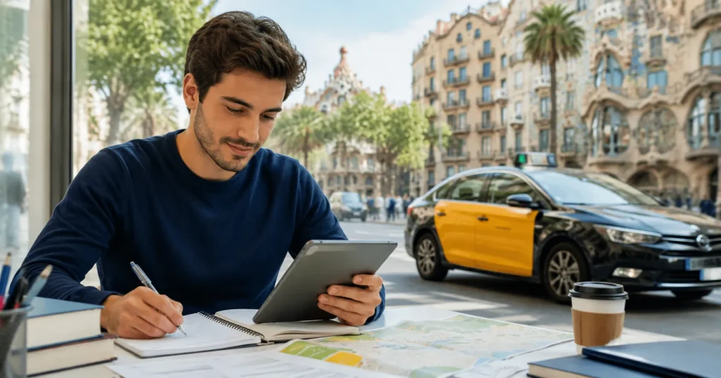 Preparación Easy-Quizzz para Quiz Examen Taxi Barcelona en España, categoría Carnet Taxi, con práctica online para aspirantes.