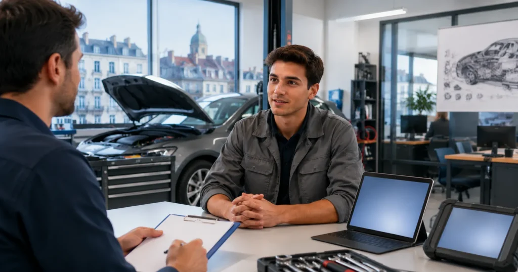Préparez vos questions d'entretien mécanique en France avec Easy-Quizzz pour le poste de technicien automobile.