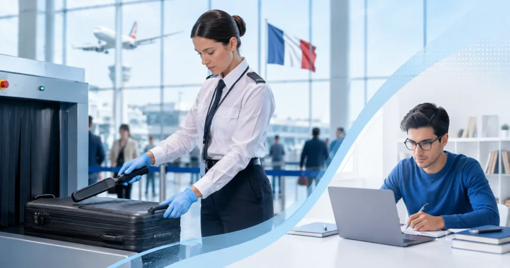 Préparation au test QCM agent de sûreté aéroportuaire pour l'Examen Agent de sûreté aéroportuaire en France.
