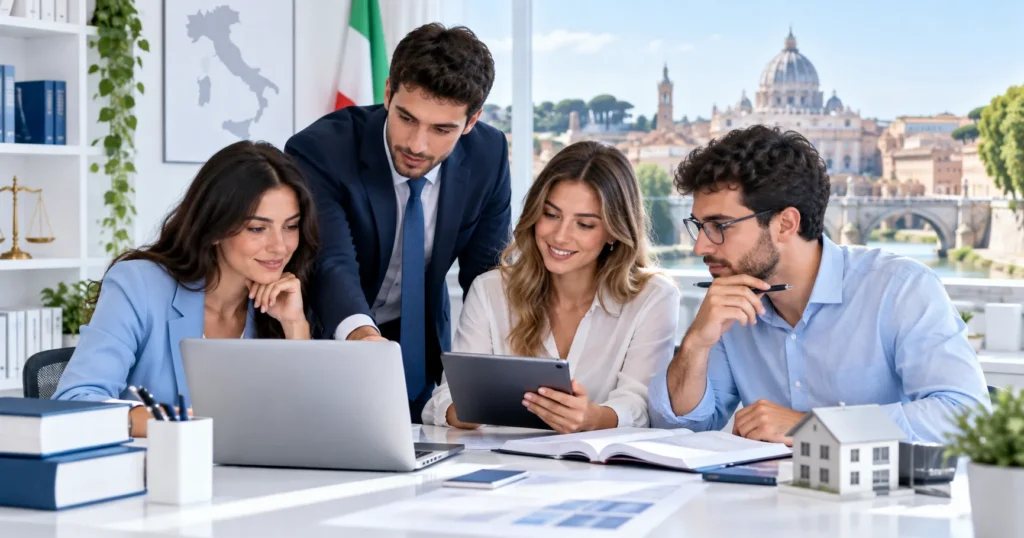 Una candidata studia per l’Esame RUI 2026 in Italia