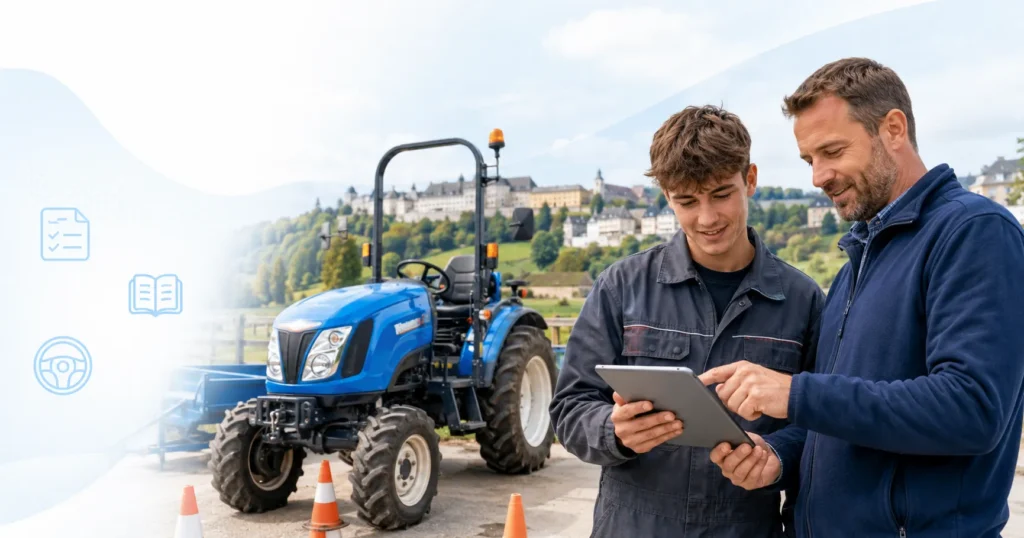 Easy-Quizzz Luxembourg Category F Tractors License Practice Test for driving license theory exam preparation.