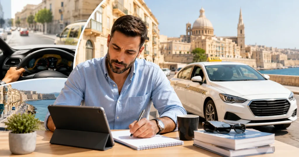 Easy-Quizzz Malta Transport Malta Taxi Theory Test for driving license learners preparing online.