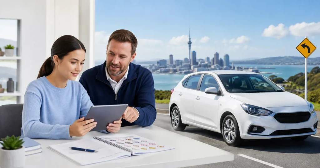 Easy-Quizzz New Zealand Class 1 Car License Practice Test for driving license theory practice and learner driver preparation.