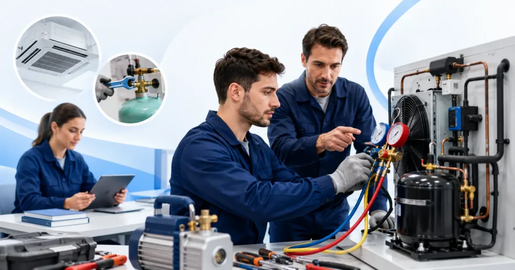 Easy-Quizzz para exame manuseamento de gases fluorados em Portugal, Certificações e Curso Profissional com simulador de prática em refrigeração