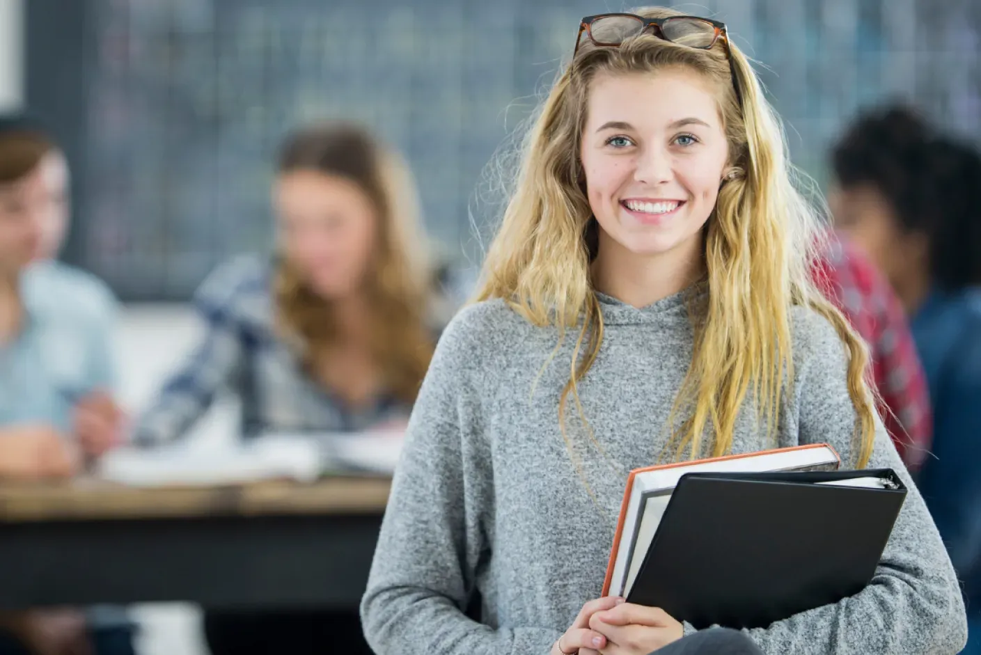 A confident student ready to ace the UKISET exam..