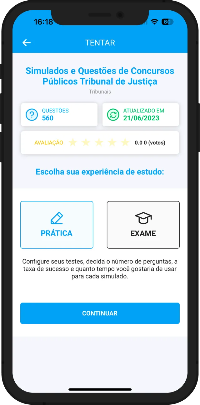 Modo de prática: a prova Simulado Prova Especialista Técnico em Comunicações Exército Brasileiro feito na medida! Muito mais que só um PDF.