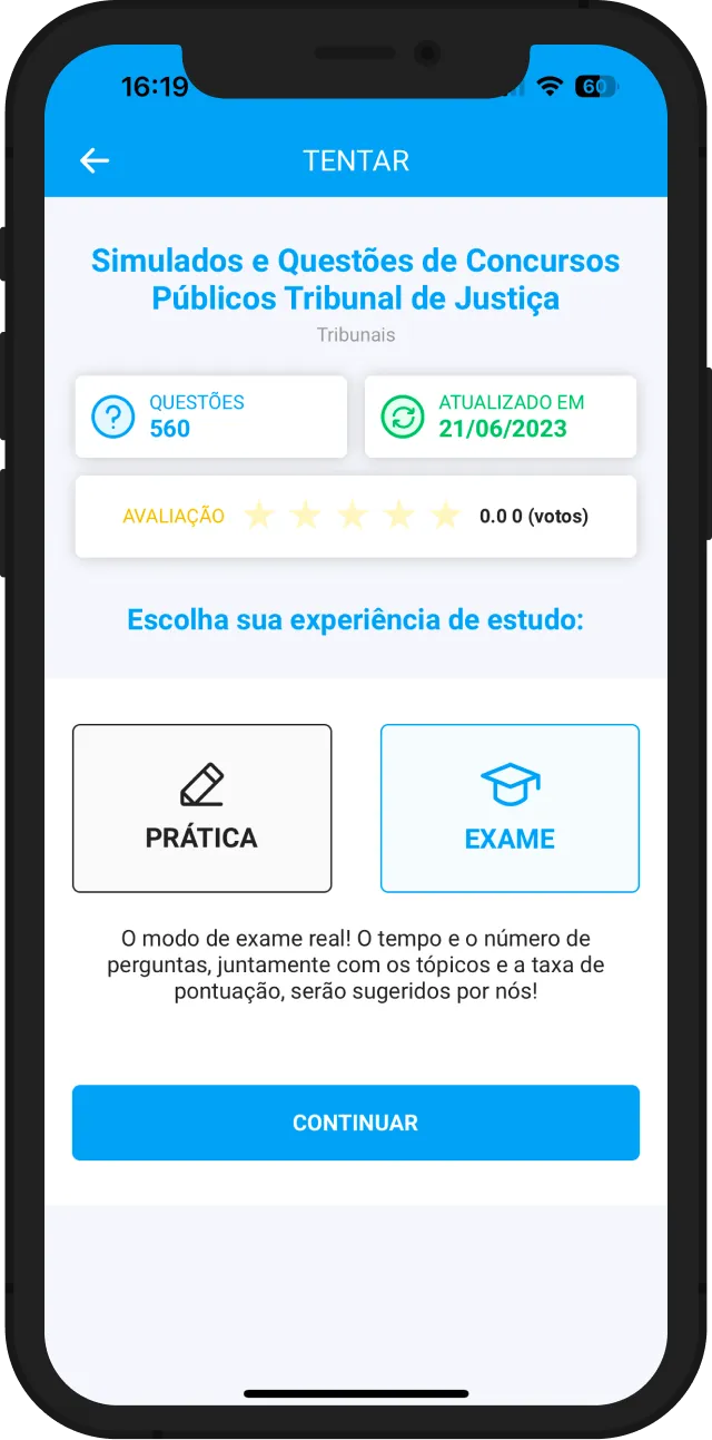 Modo exame: Deixe connosco depois de estudar para o teste Simulados e Questões de Concursos Ensino Superior Professores em PDF!