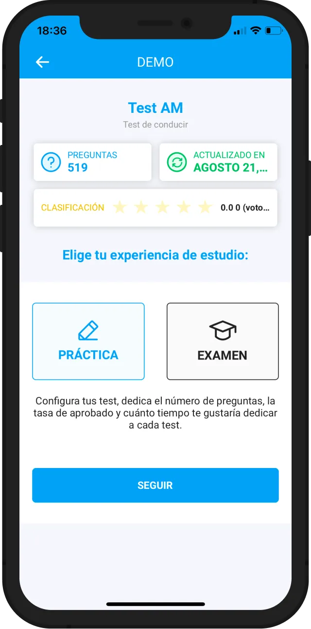 Personaliza los test con el Modo de Práctica