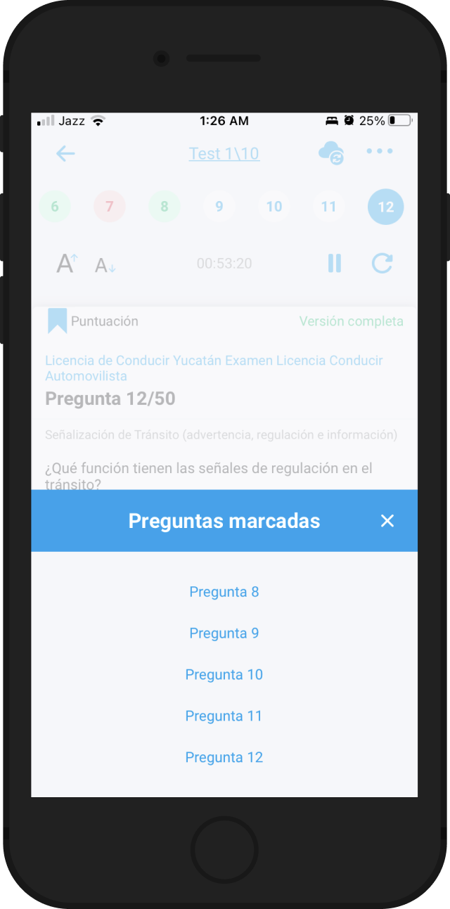 Marcador: guarda preguntas que no puedes contestar en el momento
