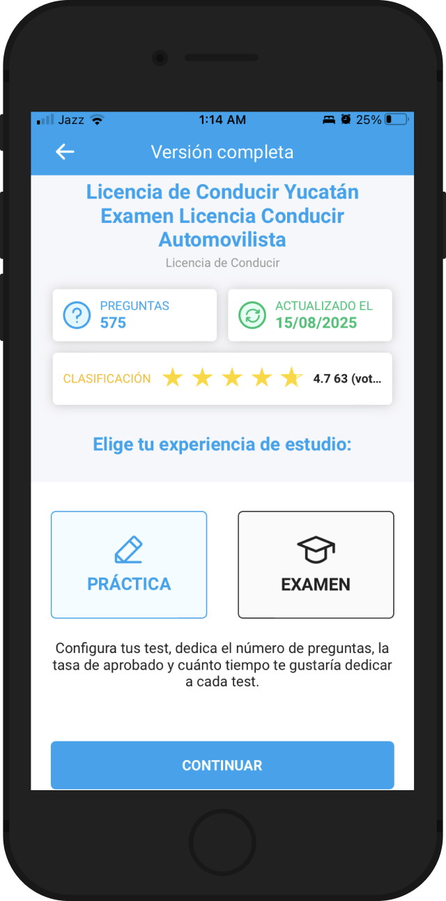 Personaliza tu test con el Modo de Práctica