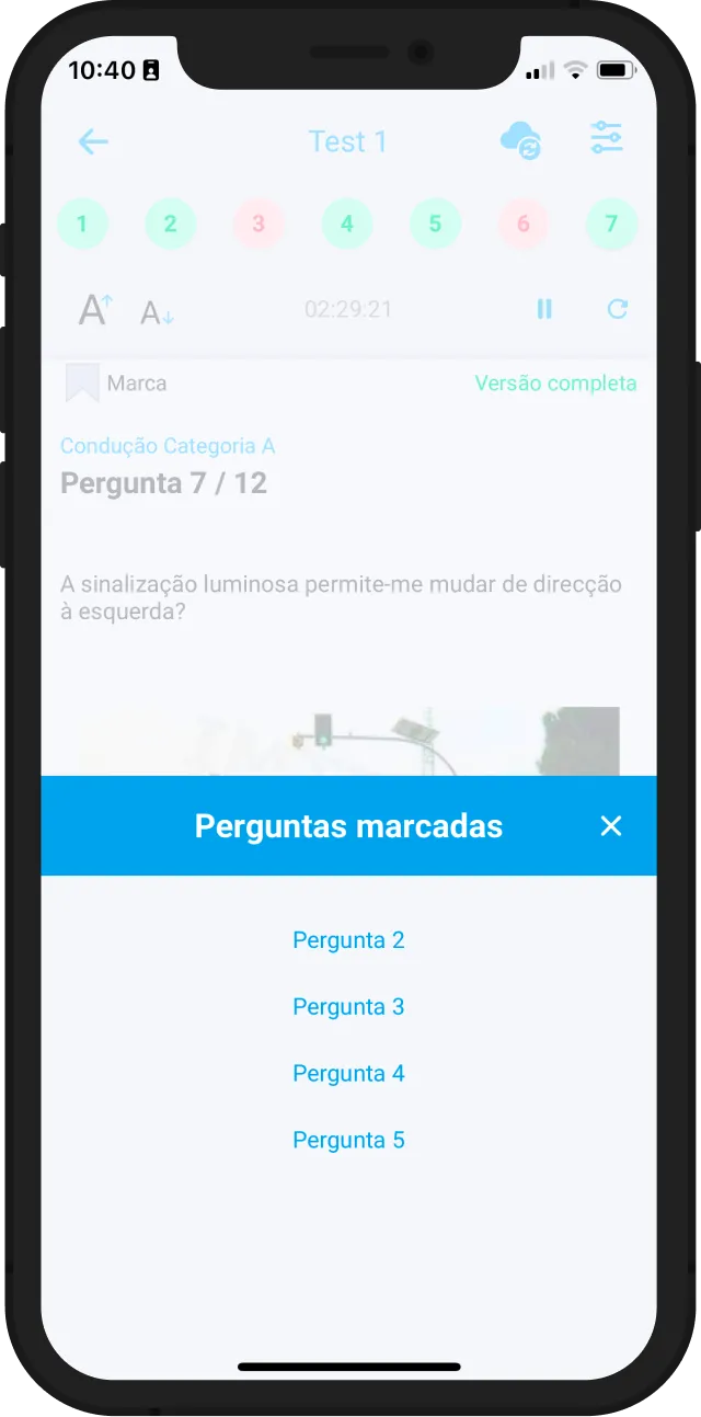 Marque as perguntas no PDF do teste Exame de Prática para Obtenção da Licença de Condutor de transporte de animais de curta duração ou guarde as perguntas que não consegue responder através da nossa aplicação.