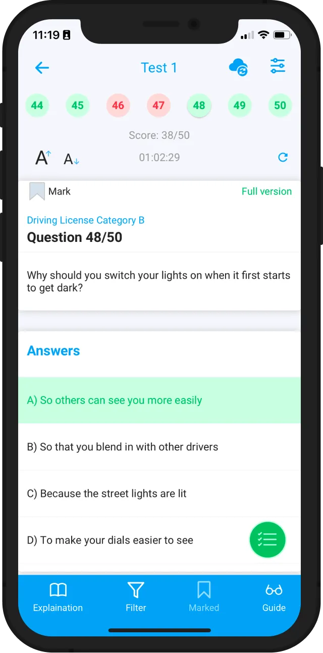 Du kan använda automatisk svepning i mobilappen.