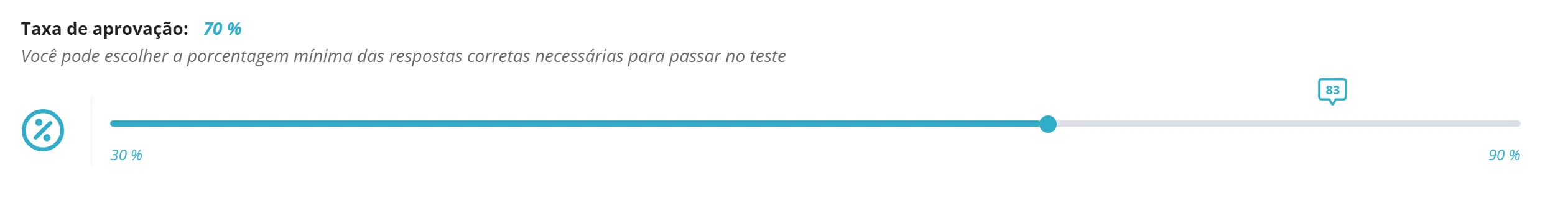 Escolha qual a pontuação para a aprovação no teste Licencas