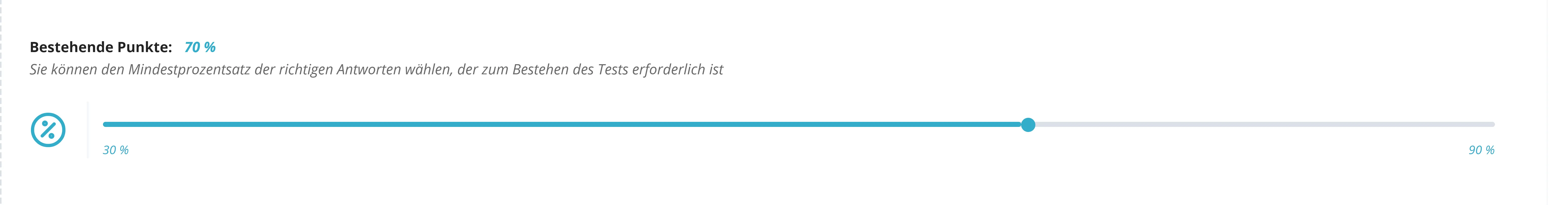 Hier ist ein Screenshot des benutzerdefinierten Selektors für das Bestehen des Übungstests Einstufungstest Hier ist ein Screenshot des benutzerdefinierten Selektors für das Bestehen des Übungstests Einstufungstest
