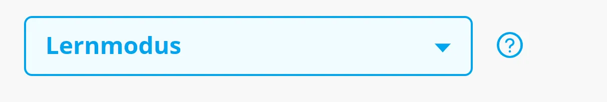 Hier ist ein Screenshot der Lernmodusauswahl von Einstufungstest Praxistests Hier ist ein Screenshot der Lernmodusauswahl von Einstufungstest Praxistests