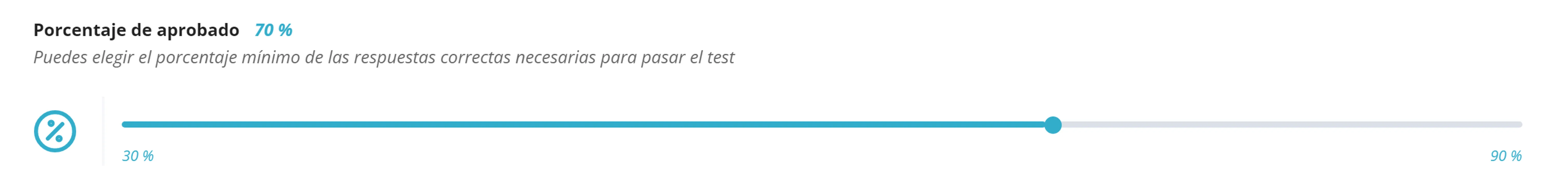 cómo determinar la puntuación de aprobado Test Recuperación de Puntos perfil A