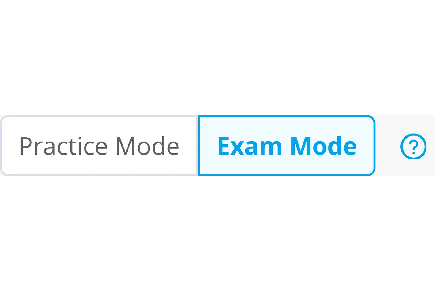 There is a screenshot of exam mode select for License Test practice test