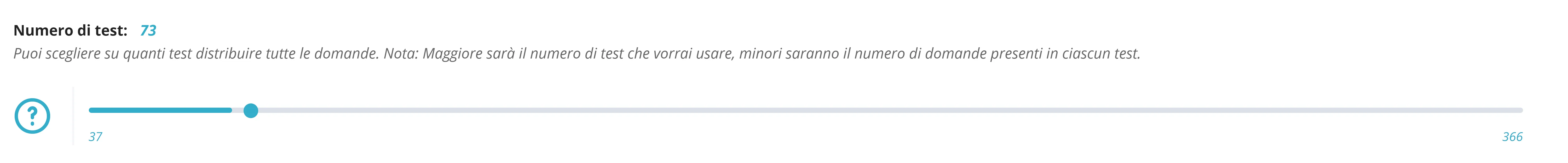 quiz impostare il numero personalizzato di Test Di Ingresso Scuola Superiore test