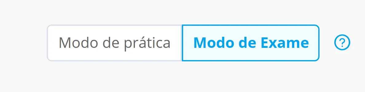 There is a screenshot of exam mode select for Exames Nacionais 9 Ano practice test