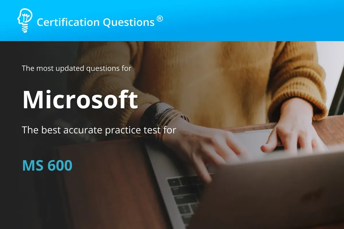 This image is related to the study guide of the ms-600 practice test.