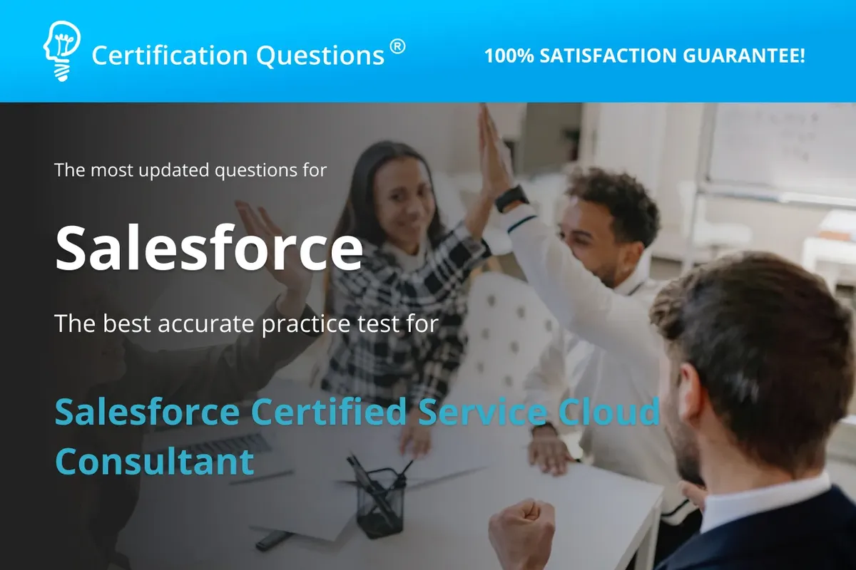 This image is related to the salesforce Certified Service Cloud Consultant test in the United States of America.